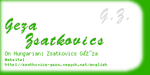 geza zsatkovics business card
